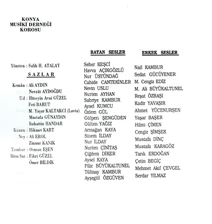 Uşşâk Fasıl Beraber ve Solo Eserler